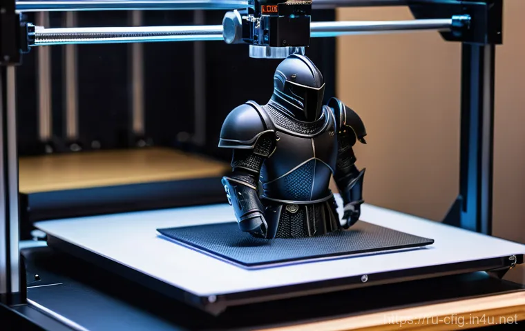 3D 프린팅으로 만드는 피규어 - Image Prompt 1: The Artisan's Workshop - A 3D Printer in Action**