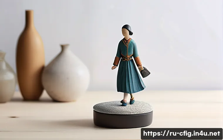 피규어 무게 중심 안정화 방법 - A detailed scene of a carefully balanced collectible figurine standing on a wide, anti-slip base wit...